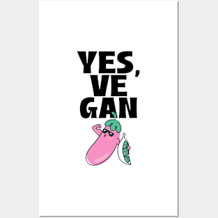 Vegan Gift Minimalist eggplant Poster Posters and Art